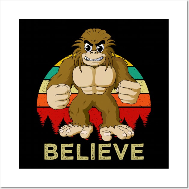 Bigfoot Believe Wall Art by Meow_My_Cat